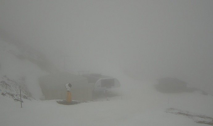 Pista de Colocobia en Valdezcaray en día nublado