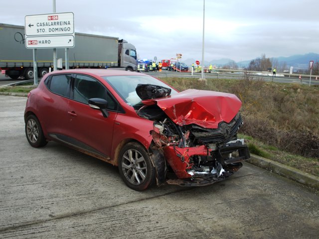 Accidente de tráfico en la AP-68, a la altura de Haro