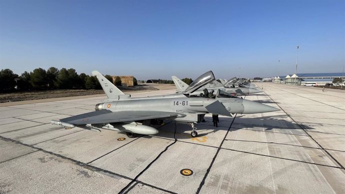 Aviones de combate eurofighter del Ala 14 del Ejército del Aire