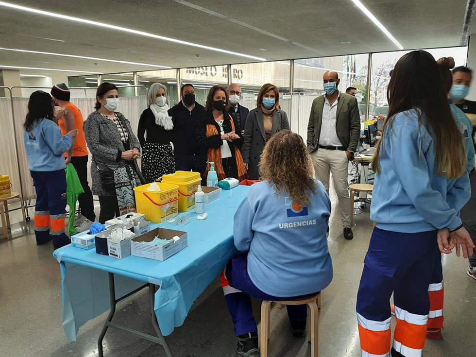 Visita al punto de vacunación del Museo Íbero