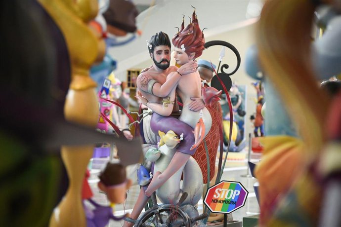 Un ninot en la exposición del Ninot, en el Museo de las Ciencias de la Ciudad de las Artes y las Ciencias de Valncia