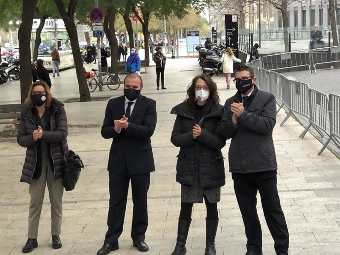 Archivo - Arxiu - Síndics de l'1-O encausats davant la Ciutat de la Justícia de Barcelona