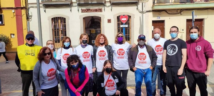 Acto de la plataforma contra los desahucios de Mairena