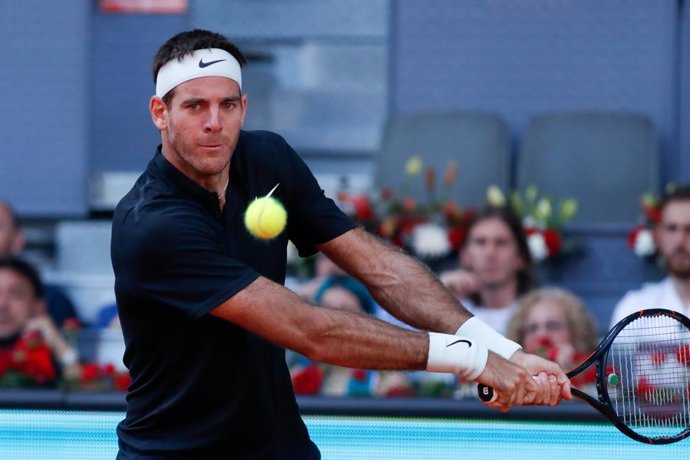 Archivo - Juan Martin del Potro during the Masters Series Madrid 2018 at Caja Magica in Madrid, Spain, May 10th, 2018.