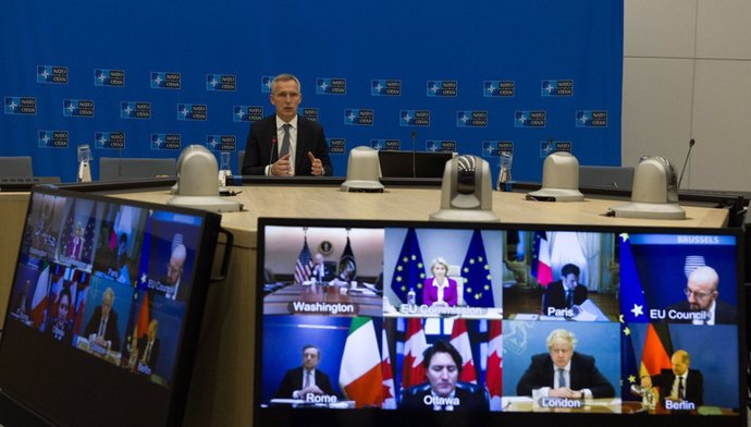 Reunión de la OTAN, Estados Unidos y la UE para abordar el asunto de Ucrania.