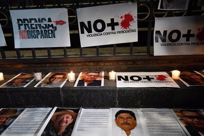 Manifestación en México contra los asesinatos de periodistas