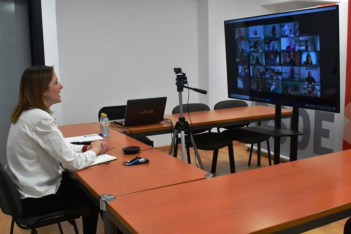 La eurodiputada y vicesecretaria del PSOE de Castilla-La Mancha, Cristina Maestre en un nuevo 'Desayuno Progresista'.