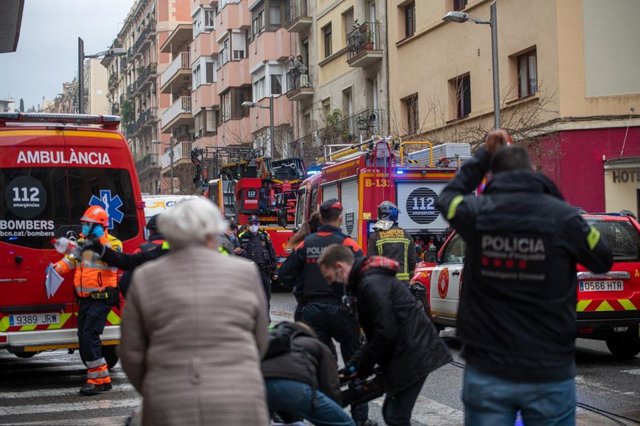 Intervenció en un incendi en un hotel de Barcelona
