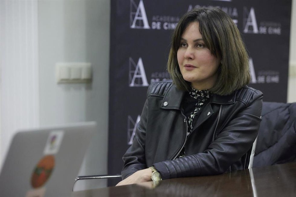 Archivo - La cineasta afgana Sahraa Karimi, durante una entrevista para Europa Press, en la Academia de Cine, a 11 de enero de 2022, en Madrid (España).