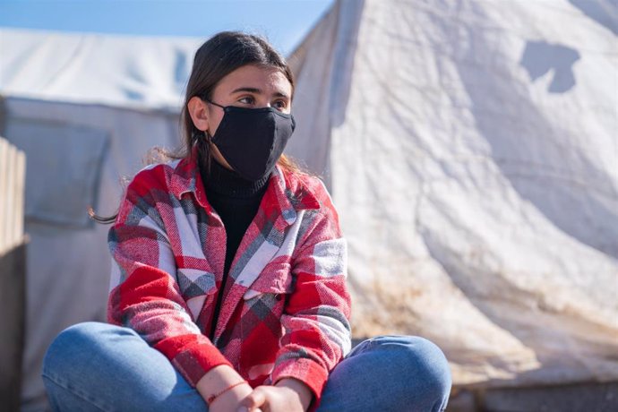 Archivo - Guli, una niña yazidí desplazada en Irak