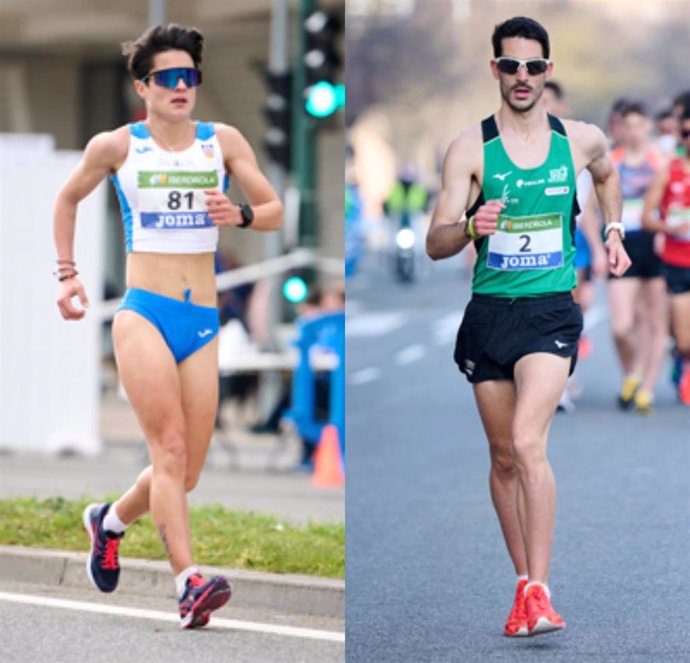 María Pérez y Alberto Amezcua, campeones de España de 20 kilómetros marcha