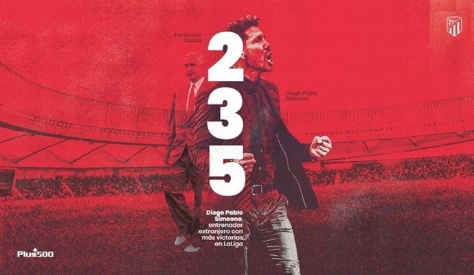 Simeone es converteix en l'entrenador estranger amb més triomfs en la histria de LaLiga