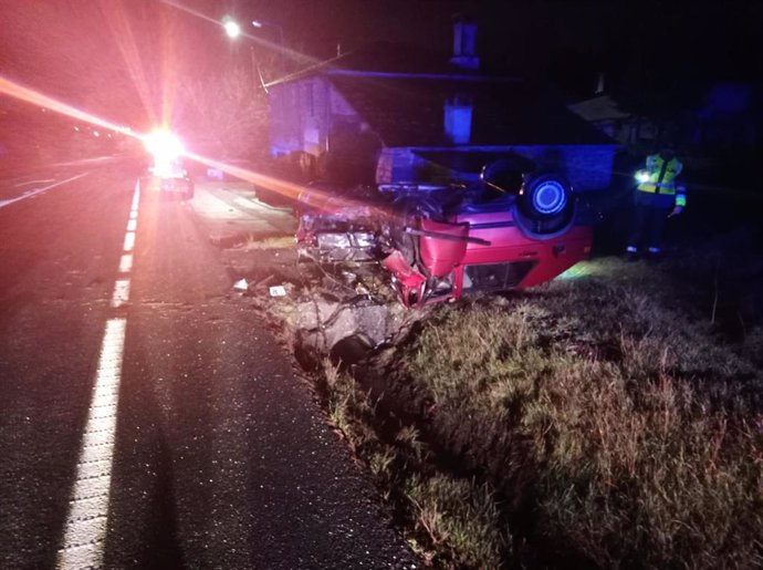 Accidente vial con un fallecido en la carretera Rábade-Vilalba
