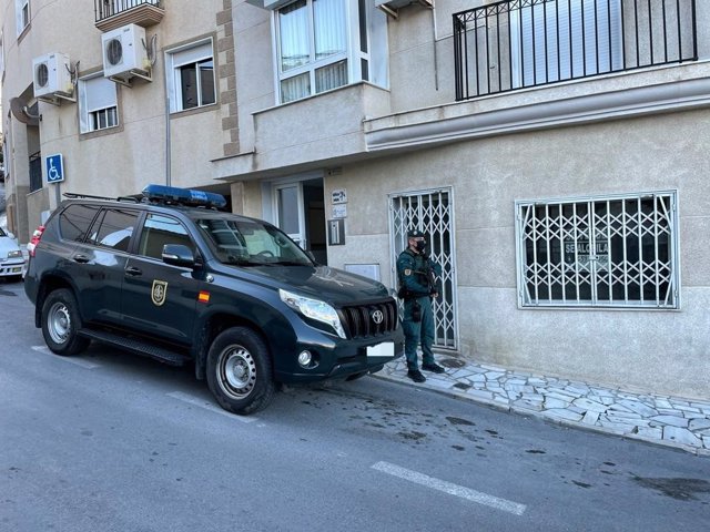 Uno de los domicilios registrados en Macael (Almería) en la operación contra el narcotráfico