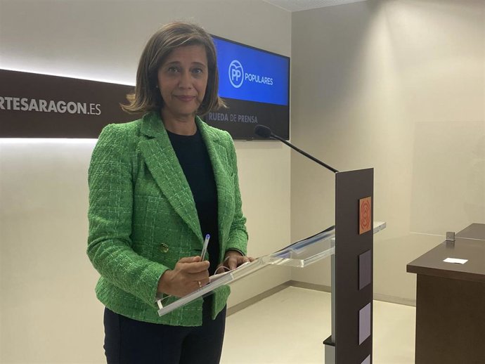 Archivo - La diputada del PP Aragón Marian Orós.