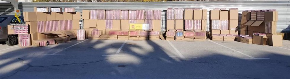 Tabaco de contrabando intervenido en la operación