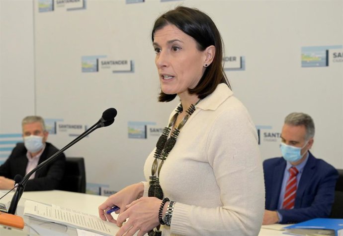 La alcaldesa, Gema Igual, en la presentación del proyecto de presupuestos 2022