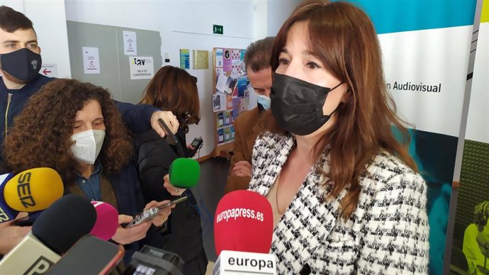 La portavoz de C-LM, Blanca Fernández, en Cuenca.