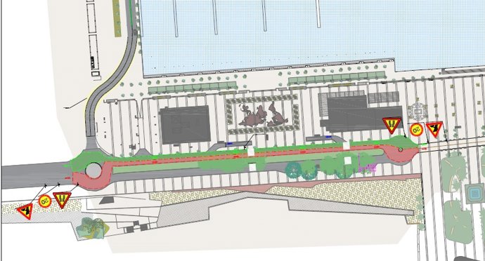 Corte de tráfico en dos carriles del Paseo Alfonso XII por obras de acometida a la red de saneamiento