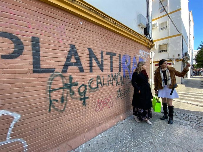 Cristina Peláez, en el barrio de El Plantinar.