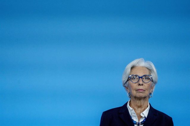 FILED - 03 February 2022, Hessen, Frankfurt: ECB President Christine Lagarde attends a press conference after the first monetary policy meeting of the new year. Photo: Michael Probst/Pool AP/dpa