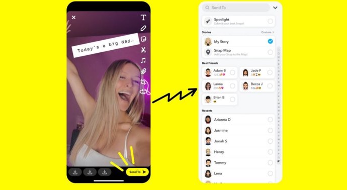 Snapchat implementa un nuevo formato de anuncios para Estrellas Snap