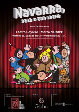 Cartel de 'Navarra sola o con leche'