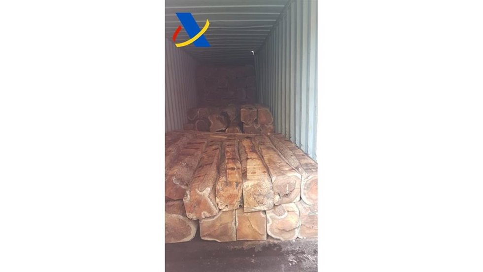 Madera incautada por la Agencia Tributaria