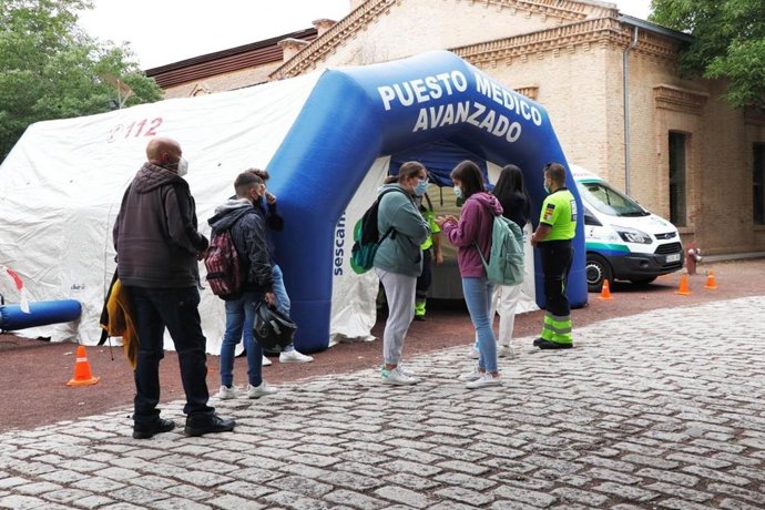 Archivo - Unidad móvil vacunación Toledo