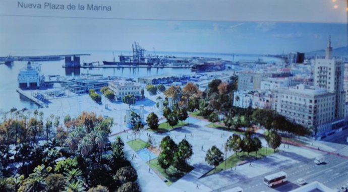 Infografía de plaza de la Marina tras una posible intervención