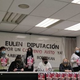 Limpiadoras subcontratadas de edificios forales de Gipuzkoa irán a la huelga para exigir incrementos salariales