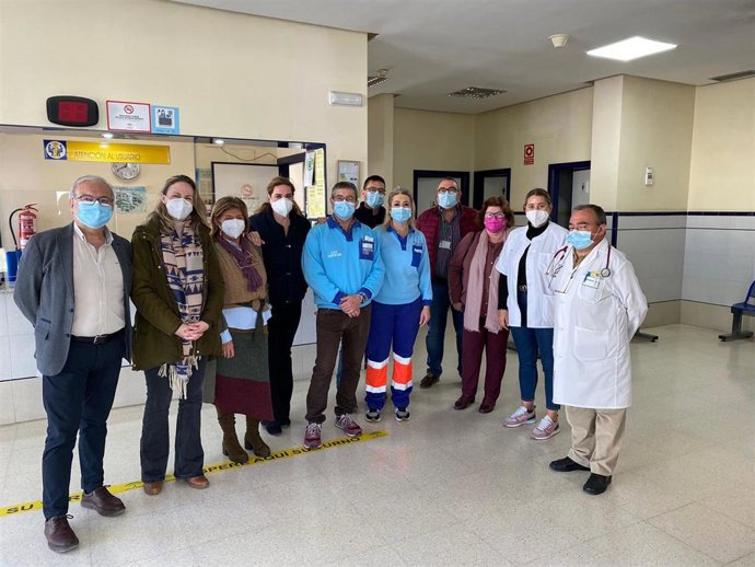 La delegada territorial de Salud y Familias de Cádiz, Isabel Paredes, en Prado del Rey.