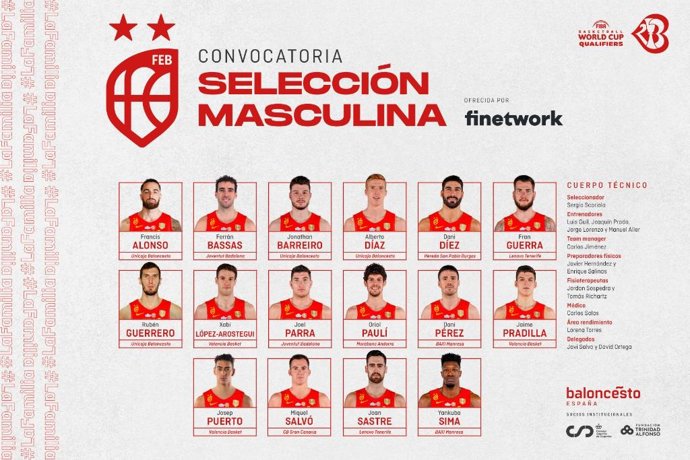 El alero Josep Puerto, novedad en la convocatoria para los dos partidos contra Ucrania.