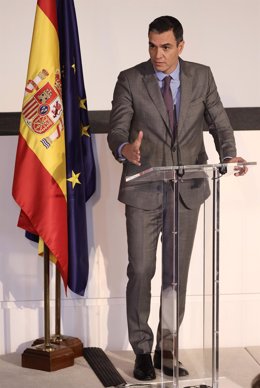 El presidente del Gobierno, Pedro Sánchez, interviene en el acto 'Alianza STEAM por el talento femenino. Niñas en pie de Ciencia', en el CSIC, a 11 de febrero de 2022, en Madrid (España). Con motivo del Día Internacional de la Mujer y la Niña en la Cien