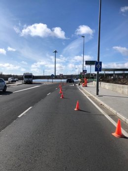 Nuevo paso de peatones inteligente en el límite municipal entre Salamanca y Aldeatejada.