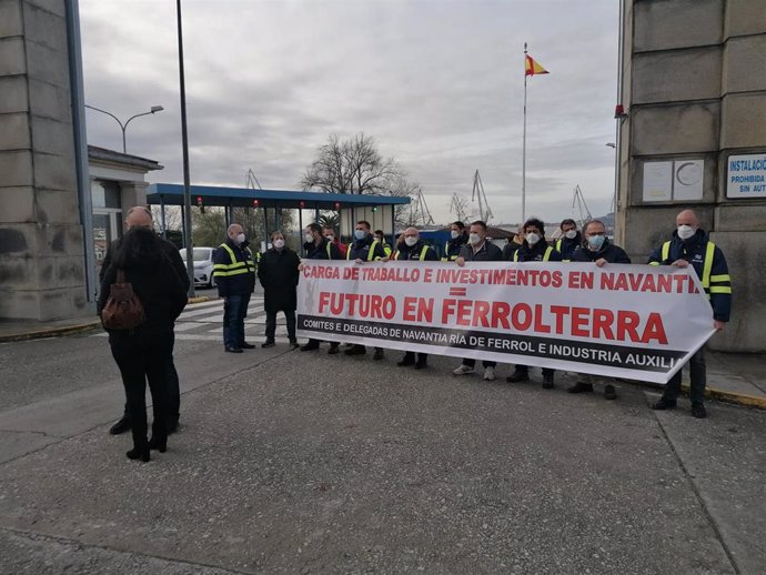 El comité de empresa de Navantia Ferrol asegura que el astillero "se queda obsoleto".