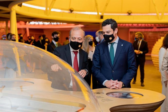 El presidente de la Junta de Andalucía, Juanma Moreno, en la semana de Andalucía en Expo Dubai 2020