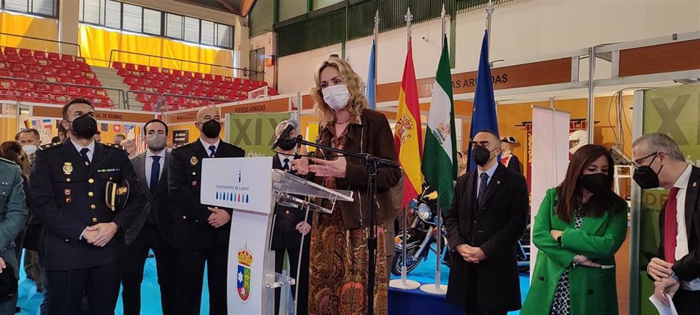 Troncoso en el acto de inauguración de la XIX Edición del Salón del Estudiante de Lucena.