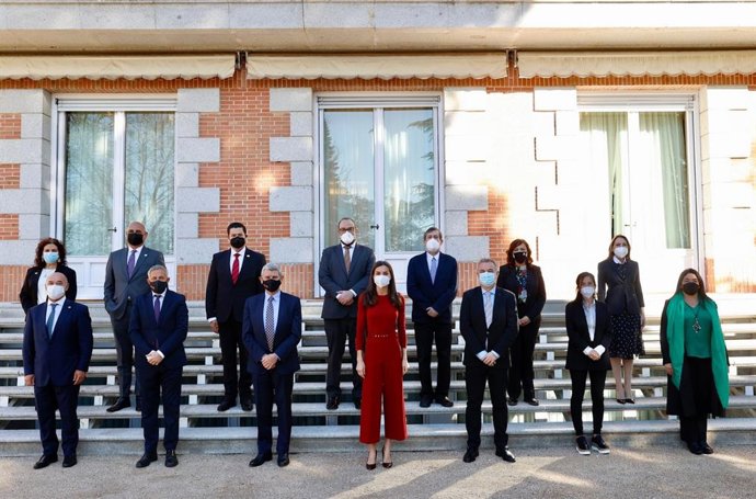 La Reina con los responsables de las principales televisiones públicas iberoamericanas