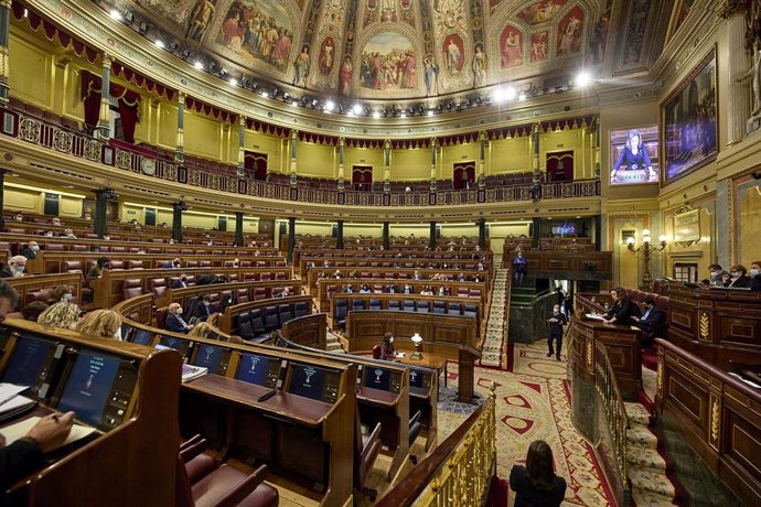 Vista general de una sesión plenaria en el Congreso de los Diputados. 
