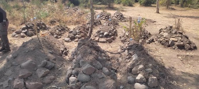 Archivo - Nuevas tumbas en la iglesia St. Georges de la localidad de Kobo, en la región de Amhara (Etiopía)