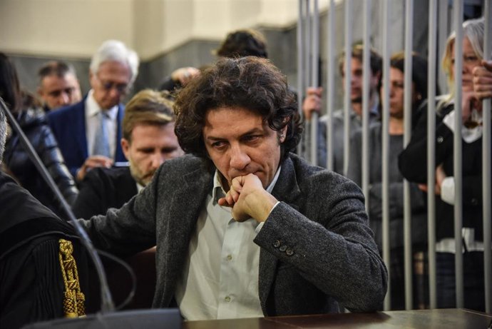 Archivo - 23 December 2019, Italy, Milan: Marco Cappato, a prominent Italian pro-euthanasia campaigner, sits at a courtroom during his trial, during which he was acquitted of assisted suicide charges for helping a paralysed man go to an end-of-life clin