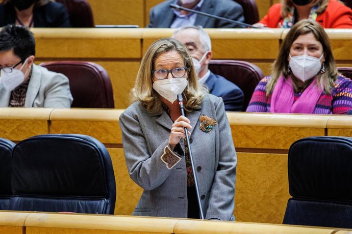 La vicepresidenta primera del Gobierno y ministra de Asuntos Económicos y Transformación Digital, Nadia Calviño.