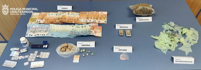 Desmantelado un punto de venta de heroína en el barrio pamplonés de San Juan.