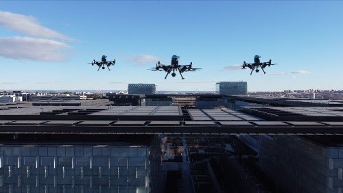 Telefónica presentar al Mobile juntament amb Unmanned Life la seva solució de flotes autnomes de drons
