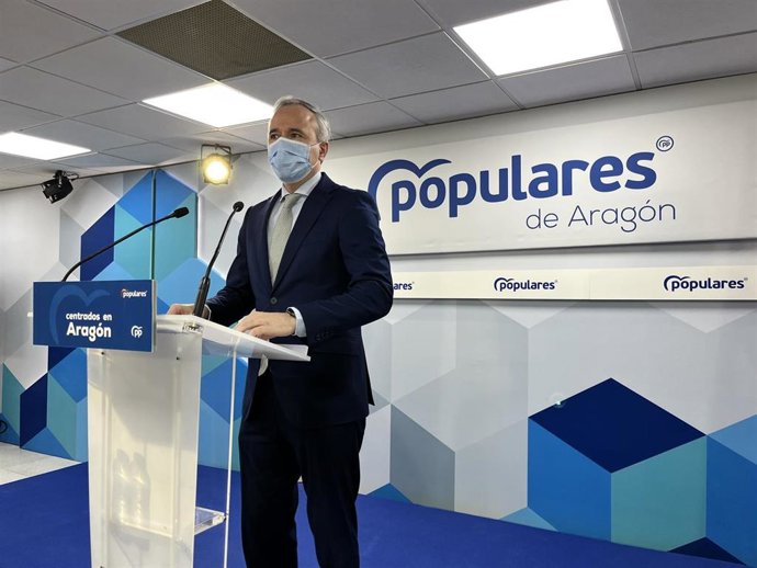 El presidente del PP Aragón, Jorge Azcón.