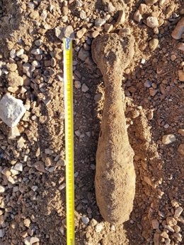 Mortero de la Guerra Civil encontrado en El Puerto.