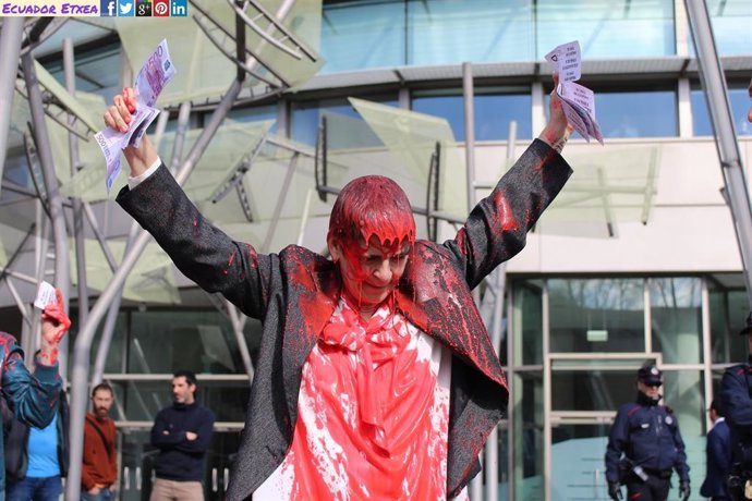 Protesta antimilitarista en Bilbao en marzo de 2019