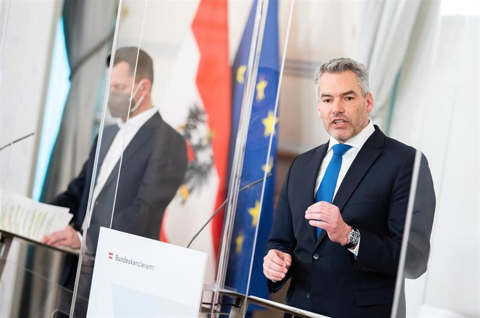 El canciller de Austria, Karl Nehammer. 