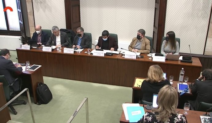 Imagen de la Comisión de Interior del Parlament de Catalunya, a día 16 de febrero de 2022